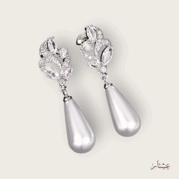 Pearl Drop Vintage Silver Earrings – AERP2