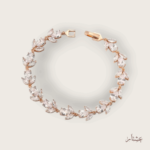 Bridal Blush Rose Gold Crystal Bracelet – ABRC