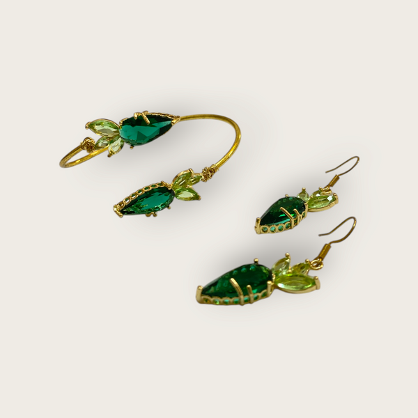 Emerald Green Gold Bracelet SetHBSGLG