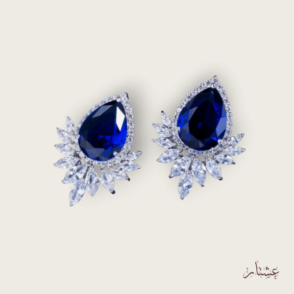 Blue Stud Cystal Earrings – AEBC8