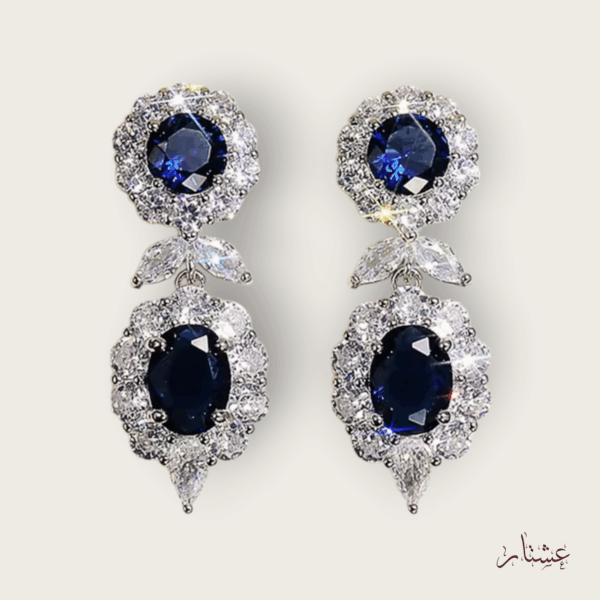 Classic Dark BLue Vintage Earrings – AEBC8