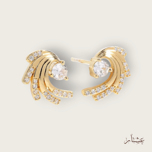 Minimal Gold Metal Stud Earrings – AEGC